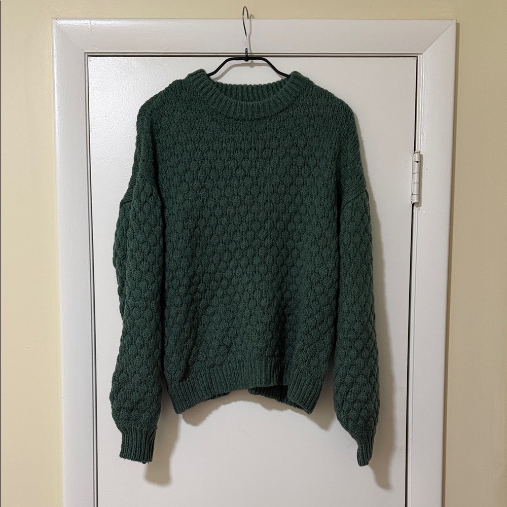 Women's a new day Green Cable Knit Sweater